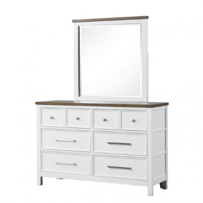 Pinetop White/Dark Brown Dresser - FM7171WH-D