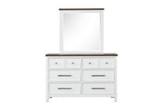 Pinetop White/Dark Brown Dresser - FM7171WH-D