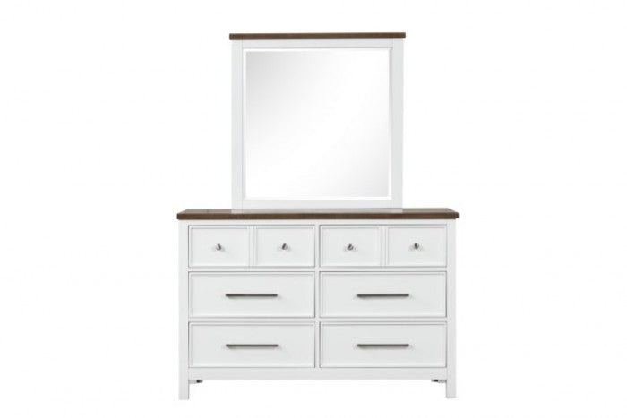 Pinetop White/Dark Brown Dresser - FM7171WH-D