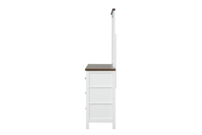 Pinetop White/Dark Brown Dresser - FM7171WH-D