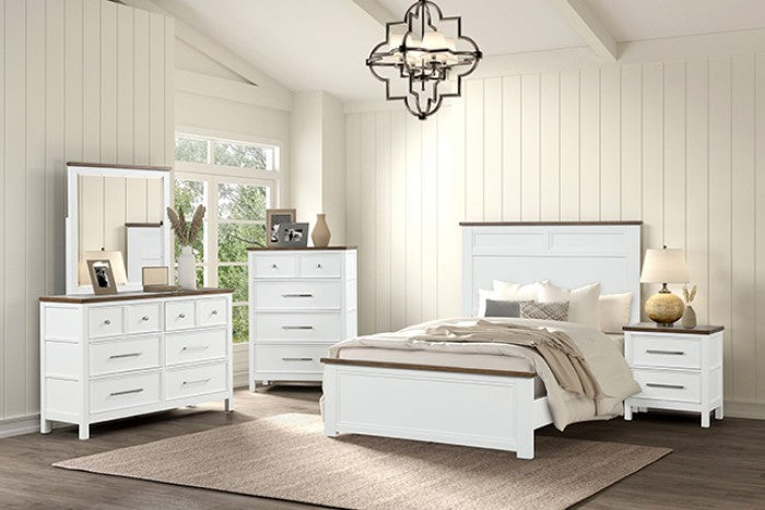 Pinetop White/Dark Brown Nightstand - FM7171WH-N