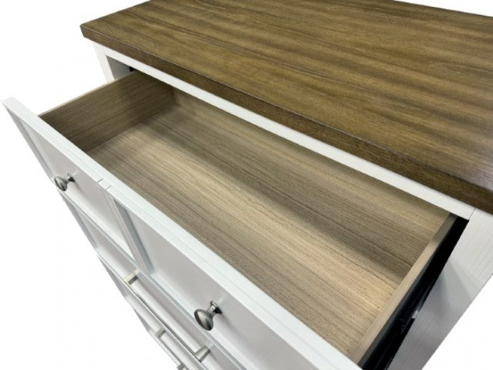 Pinetop White/Dark Brown Nightstand - FM7171WH-N