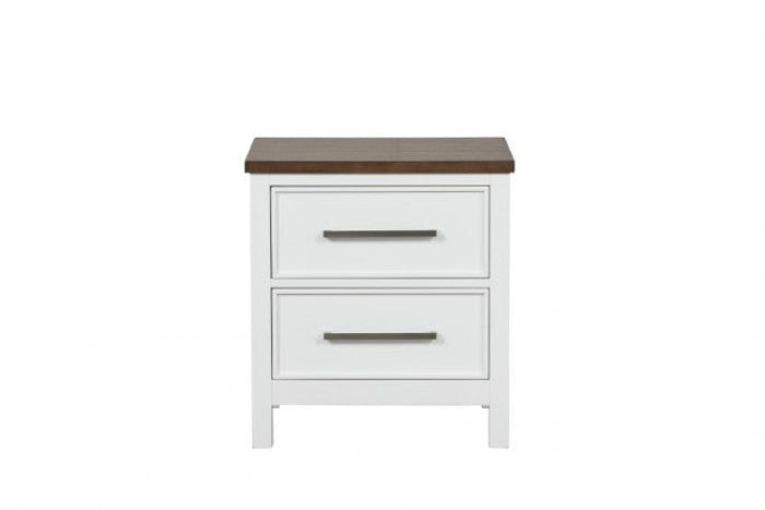 Pinetop White/Dark Brown Nightstand - FM7171WH-N