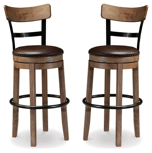 Pinnadel Grayish Brown Bar Height Bar Stool (Set of 2) - D542-130X2