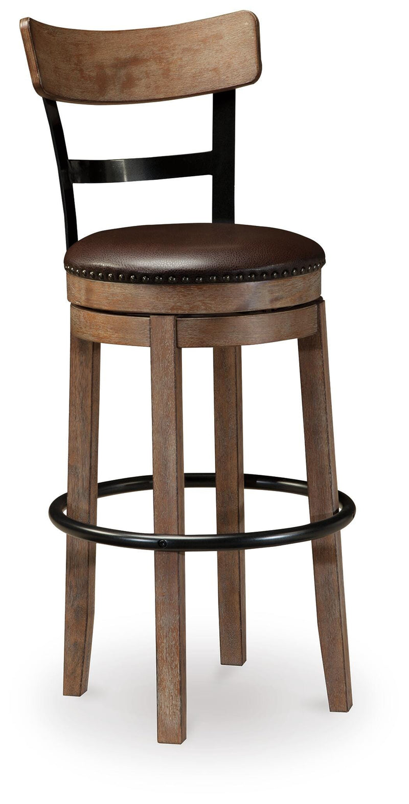Pinnadel Grayish Brown Bar Height Bar Stool (Set of 2) - D542-130X2