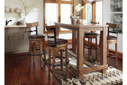 Pinnadel Light Brown Bar Height Bar Stool - Gate FurnitureBarstool