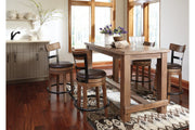 Pinnadel Light Brown Counter Height Bar Stool - Gate FurnitureBarstool