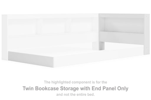 Piperton Twin Bookcase Storage with End Panel - EB1221-163 - Gate Furniture