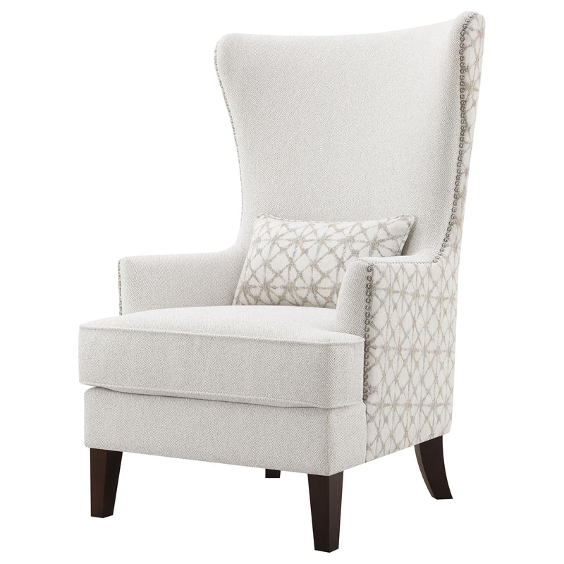 Pippin Upholstered High Wingback Accent Chair Latte - 904066