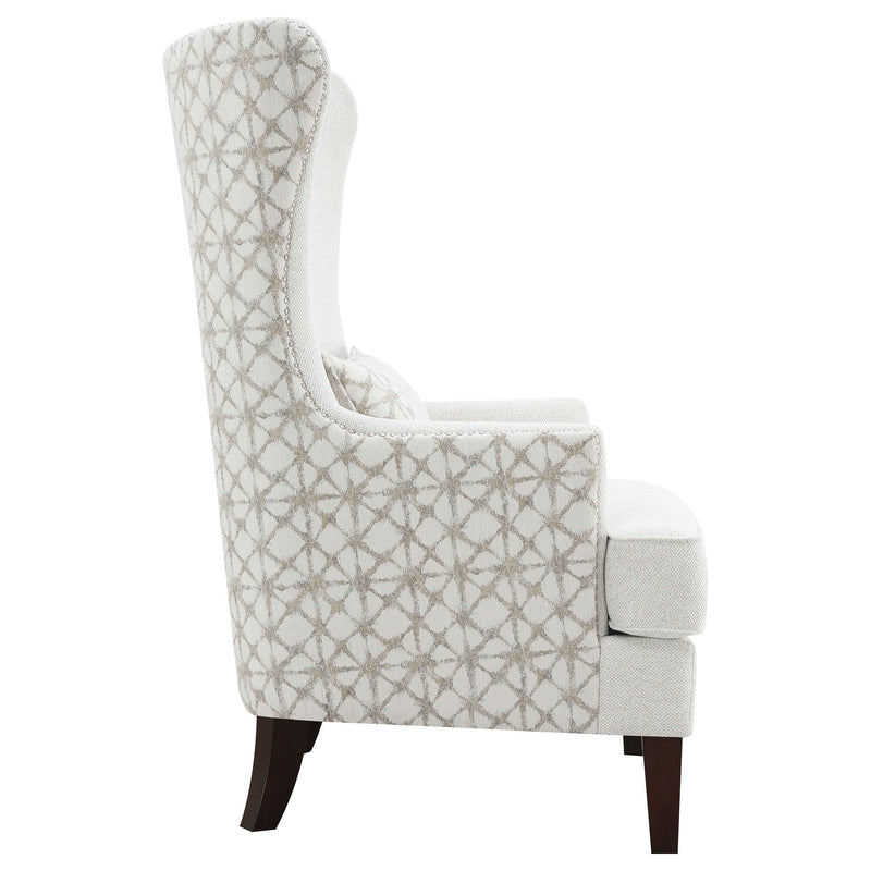 Pippin Upholstered High Wingback Accent Chair Latte - 904066
