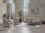 Pirlanta 3-pieces (Sofa & Loveseat & Chair) Livingroom in Beige - 200-SER-PIR-SOFT04-321