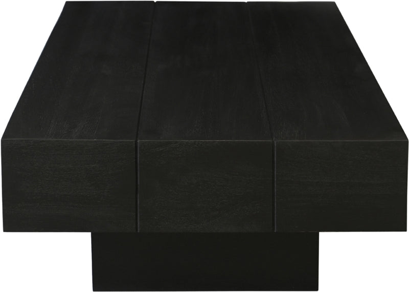 Plank Mango Wood Coffee Table in Black - 63011Black-CT