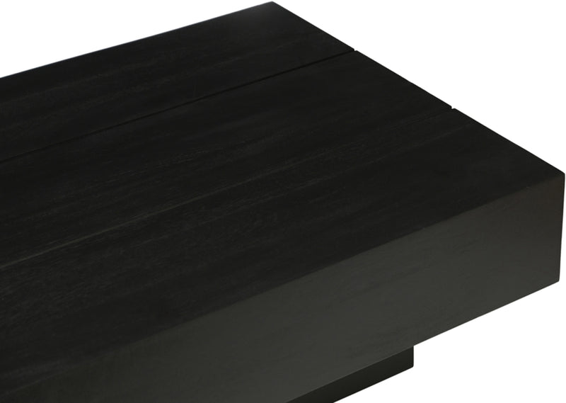 Plank Mango Wood Coffee Table in Black - 63011Black-CT