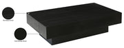 Plank Mango Wood Coffee Table in Black - 63011Black-CT