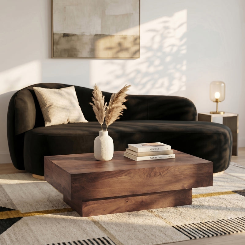 Plank Mango Wood Coffee Table in Brown - 63011Brown-CT