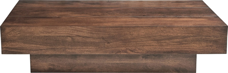 Plank Mango Wood Coffee Table in Brown - 63011Brown-CT
