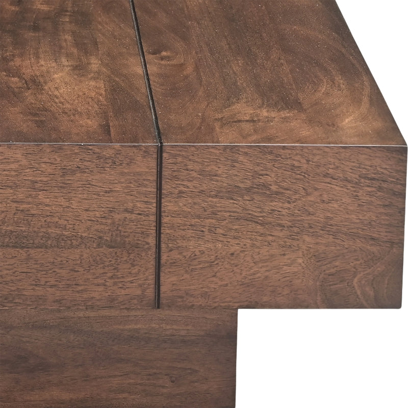 Plank Mango Wood Coffee Table in Brown - 63011Brown-CT