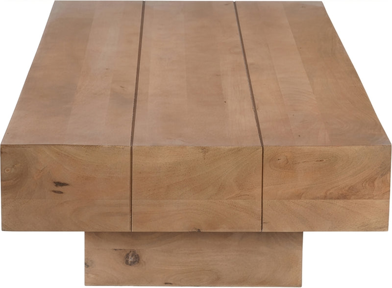 Plank Mango Wood Coffee Table in Natural - 63011Natural-CT