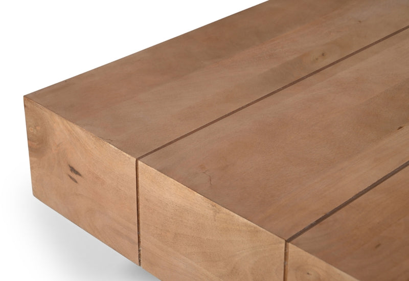 Plank Mango Wood Coffee Table in Natural - 63011Natural-CT