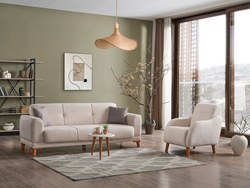 Platin 3-pieces (Sofa & Loveseat & Chair) Livingroom in Beige - Brick - 200-ELIF-PLA-A403-321