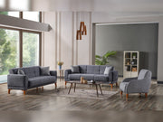 Platin 3-pieces (Sofa & Loveseat & Chair) Livingroom in Grey - 200-ELIF-PLA-A402-321