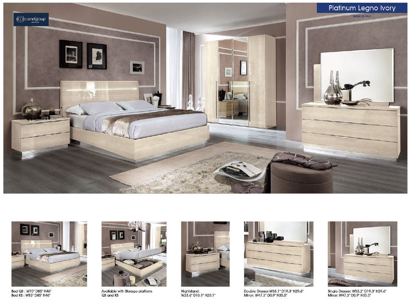 Platinum Bedroom BETULLIA SABBIA by Camelgroup – Italy SET - p11820