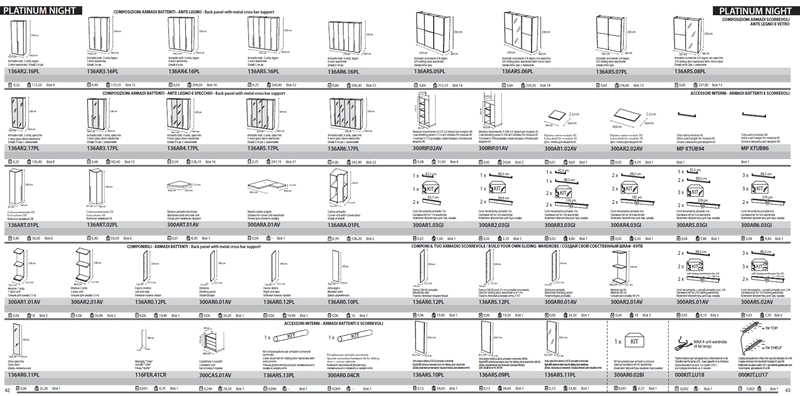 Platinum Legno Bedroom Silver Birch Set - Gate Furniture