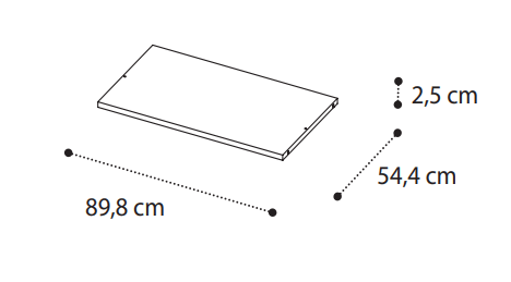 Platinum Shelf for 2 Door Module #Silver Birch /AL300ar2.02av/ - i36405