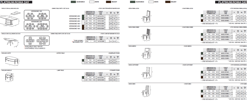 Platinum Slim Dining SET - p8340
