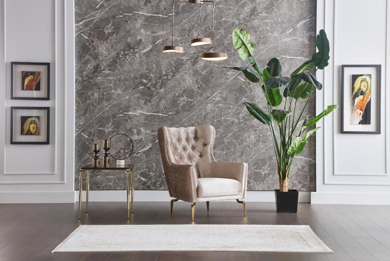 Plaza Accent Chair (Lara Cream)..2 Pieces - Gate FurnitureLiving Room Chair