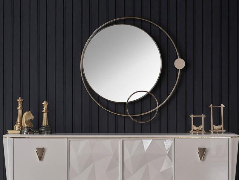 Plaza Buffet Mirror (Ivory) - Gate FurnitureMirror