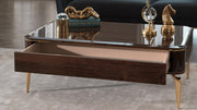 Plaza Coffee Table (Plaza Walnut) - Gate FurnitureCoffee Table
