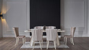Plaza Dining Table (Ivory) - Gate FurnitureDining Table