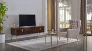 Plaza Tv Stand (Plaza Walnut (Plaza Teks) - Gate FurnitureTV Stand