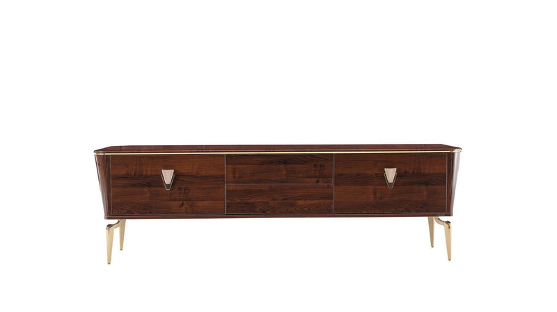 Plaza Tv Stand (Plaza Walnut (Plaza Teks) - Gate FurnitureTV Stand