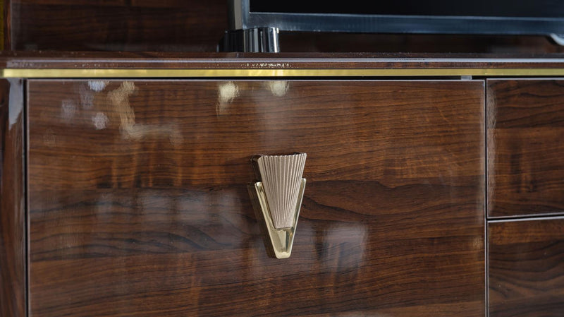 Plaza Tv Stand (Plaza Walnut (Plaza Teks) - Gate FurnitureTV Stand