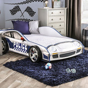 Poe White/Blue Twin Bed - CM7640-BED