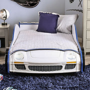 Poe White/Blue Twin Bed - CM7640-BED
