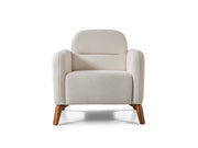 Polo 3-pieces (Sofa & Loveseat & Chair) Livingroom Set in Cream - 200-ST-POL-FLORIA 04-321