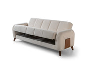 Polo 3-pieces (Sofa & Loveseat & Chair) Livingroom Set in Cream - 200-ST-POL-FLORIA 04-321