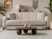 Polo 3-pieces (Sofa & Loveseat & Chair) Livingroom Set in Cream - 200-ST-POL-FLORIA 04-321