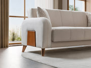 Polo 3-pieces (Sofa & Loveseat & Chair) Livingroom Set in Cream - 200-ST-POL-FLORIA 04-321