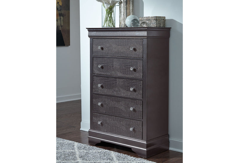 Pompei Metallic Grey Chest - POMPEI-METALLIC GREY-CH-N