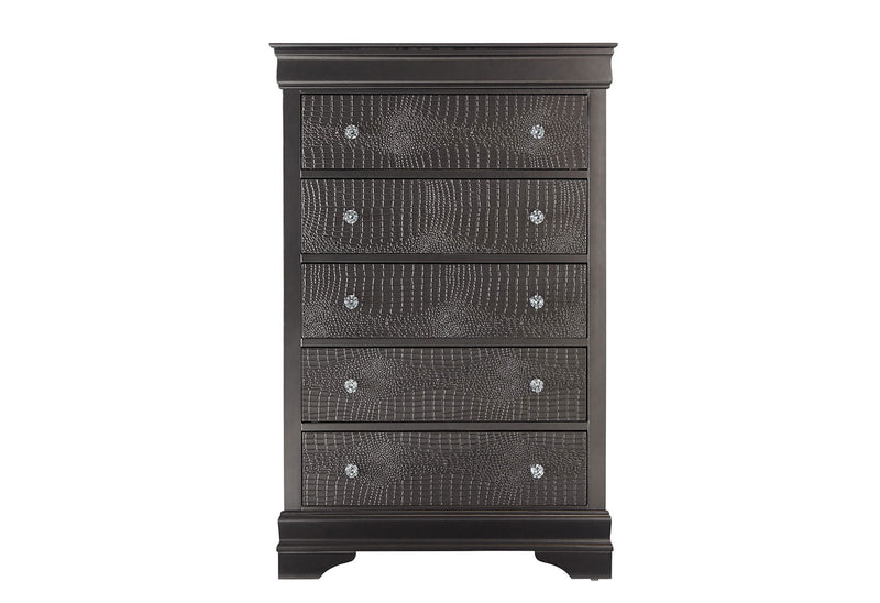Pompei Metallic Grey Chest - POMPEI-METALLIC GREY-CH-N