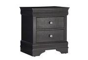 Pompei Metallic Grey Nightstand - POMPEI-METALLIC GREY-NS-N