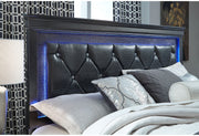 Pompei Metallic Grey Queen Bed Group With Led - POMPEI-GR-QBG-N