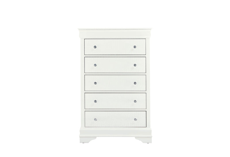 Pompei Metallic White Chest - Gate FurnitureChest