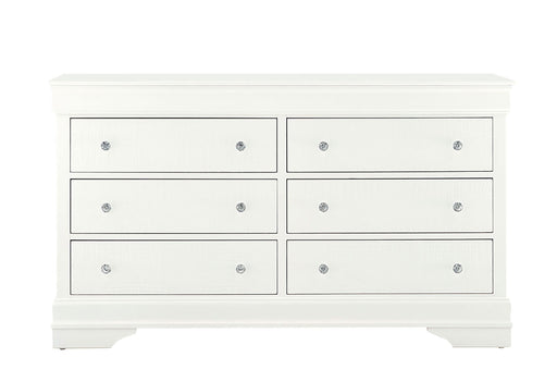 Pompei Metallic White Dresser - POMPEI-METALLIC WHITE-DR-N