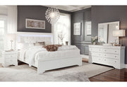 Pompei Metallic White Nightstand - Gate FurnitureNightstand