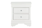 Pompei Metallic White Nightstand - POMPEI-METALLIC WHITE-NS-N